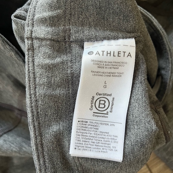 Athleta Rainier Heathered Tight Leggings Heather Grey Womens Large - Picture 7 of 11